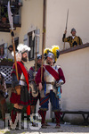 04.07.2026,  Frundsbergfest Mindelheim 2026, Historisches-Fest im Unterallgäu mit tausenden Mitwirkenden. Die Kreisstadt Mindelheim kehrt für eine Woche ins Mittelalter zurück und feiert ihre historische Geschichte. Schauspiel MEHR SOLD MUSS HER am Stadtgraben, Landknechte stürmen die Mauern der Stadt. 
