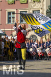 04.07.2026,  Frundsbergfest Mindelheim 2026, Historisches-Fest im Unterallgäu mit tausenden Mitwirkenden. Die Kreisstadt Mindelheim kehrt für eine Woche ins Mittelalter zurück und feiert ihre historische Geschichte. Fahnenschwinger Mindelheim
