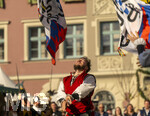 04.07.2026,  Frundsbergfest Mindelheim 2026, Historisches-Fest im Unterallgäu mit tausenden Mitwirkenden. Die Kreisstadt Mindelheim kehrt für eine Woche ins Mittelalter zurück und feiert ihre historische Geschichte. Fahnenschwinger Mindelheim
