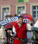 04.07.2026,  Frundsbergfest Mindelheim 2026, Historisches-Fest im Unterallgäu mit tausenden Mitwirkenden. Die Kreisstadt Mindelheim kehrt für eine Woche ins Mittelalter zurück und feiert ihre historische Geschichte. Fahnenschwinger Mindelheim