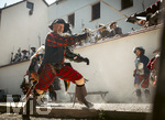 04.07.2026,  Frundsbergfest Mindelheim 2026, Historisches-Fest im Unterallgäu mit tausenden Mitwirkenden. Die Kreisstadt Mindelheim kehrt für eine Woche ins Mittelalter zurück und feiert ihre historische Geschichte.  Schauspiel MEHR SOLD MUSS HER am Stadtgraben, Landknechte stürmen die Mauern der Stadt. 