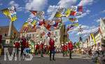 04.07.2026,  Frundsbergfest Mindelheim 2026, Historisches-Fest im Unterallgäu mit tausenden Mitwirkenden. Die Kreisstadt Mindelheim kehrt für eine Woche ins Mittelalter zurück und feiert ihre historische Geschichte. Fahnenschwinger Mindelheim