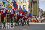 04.07.2026,  Frundsbergfest Mindelheim 2026, Historisches-Fest im Unterallgäu mit tausenden Mitwirkenden. Die Kreisstadt Mindelheim kehrt für eine Woche ins Mittelalter zurück und feiert ihre historische Geschichte. Fahnenschwinger Mindelheim