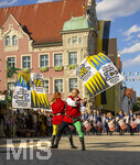 04.07.2026,  Frundsbergfest Mindelheim 2026, Historisches-Fest im Unterallgäu mit tausenden Mitwirkenden. Die Kreisstadt Mindelheim kehrt für eine Woche ins Mittelalter zurück und feiert ihre historische Geschichte. Fahnenschwinger Mindelheim