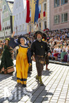 04.07.2026,  Frundsbergfest Mindelheim 2026, Historisches-Fest im Unterallgäu mit tausenden Mitwirkenden. Die Kreisstadt Mindelheim kehrt für eine Woche ins Mittelalter zurück und feiert ihre historische Geschichte. Einzug der Bauern zum Bauernmarkt. Hier das Ehepaar Frundsberg, mit Ritter Georg von Frundsberg mit Frau Anna von Lodron.