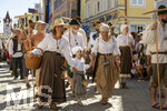 04.07.2026,  Frundsbergfest Mindelheim 2026, Historisches-Fest im Unterallgäu mit tausenden Mitwirkenden. Die Kreisstadt Mindelheim kehrt für eine Woche ins Mittelalter zurück und feiert ihre historische Geschichte. Einzug der Bauern zum Bauernmarkt.