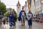 05.07.2026,  Frundsbergfest Mindelheim 2026, Historisches-Fest im Unterallgäu mit tausenden Mitwirkenden. Die Kreisstadt Mindelheim kehrt für eine Woche ins Mittelalter zurück um ihre historische Geschichte zu feiern. Historischer Festzug am Sonntag 5.7.2026 durch die Maximilianstrasse,  