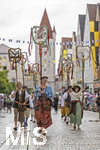 05.07.2026,  Frundsbergfest Mindelheim 2026, Historisches-Fest im Unterallgäu mit tausenden Mitwirkenden. Die Kreisstadt Mindelheim kehrt für eine Woche ins Mittelalter zurück um ihre historische Geschichte zu feiern. Historischer Festzug am Sonntag 5.7.2026 durch die Maximilianstrasse,  