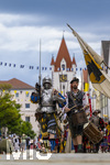 05.07.2026,  Frundsbergfest Mindelheim 2026, Historisches-Fest im Unterallgäu mit tausenden Mitwirkenden. Die Kreisstadt Mindelheim kehrt für eine Woche ins Mittelalter zurück um ihre historische Geschichte zu feiern. Historischer Festzug am Sonntag 5.7.2026 durch die Maximilianstrasse,  