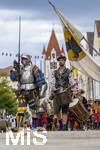 05.07.2026,  Frundsbergfest Mindelheim 2026, Historisches-Fest im Unterallgäu mit tausenden Mitwirkenden. Die Kreisstadt Mindelheim kehrt für eine Woche ins Mittelalter zurück um ihre historische Geschichte zu feiern. Historischer Festzug am Sonntag 5.7.2026 durch die Maximilianstrasse,  