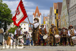 05.07.2026,  Frundsbergfest Mindelheim 2026, Historisches-Fest im Unterallgäu mit tausenden Mitwirkenden. Die Kreisstadt Mindelheim kehrt für eine Woche ins Mittelalter zurück um ihre historische Geschichte zu feiern. Historischer Festzug am Sonntag 5.7.2026 durch die Maximilianstrasse,  