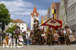05.07.2026,  Frundsbergfest Mindelheim 2026, Historisches-Fest im Unterallgäu mit tausenden Mitwirkenden. Die Kreisstadt Mindelheim kehrt für eine Woche ins Mittelalter zurück um ihre historische Geschichte zu feiern. Historischer Festzug am Sonntag 5.7.2026 durch die Maximilianstrasse,  