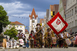 05.07.2026,  Frundsbergfest Mindelheim 2026, Historisches-Fest im Unterallgäu mit tausenden Mitwirkenden. Die Kreisstadt Mindelheim kehrt für eine Woche ins Mittelalter zurück um ihre historische Geschichte zu feiern. Historischer Festzug am Sonntag 5.7.2026 durch die Maximilianstrasse,  