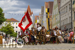 05.07.2026,  Frundsbergfest Mindelheim 2026, Historisches-Fest im Unterallgäu mit tausenden Mitwirkenden. Die Kreisstadt Mindelheim kehrt für eine Woche ins Mittelalter zurück um ihre historische Geschichte zu feiern. Historischer Festzug am Sonntag 5.7.2026 durch die Maximilianstrasse,  