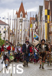 05.07.2026,  Frundsbergfest Mindelheim 2026, Historisches-Fest im Unterallgäu mit tausenden Mitwirkenden. Die Kreisstadt Mindelheim kehrt für eine Woche ins Mittelalter zurück um ihre historische Geschichte zu feiern. Historischer Festzug am Sonntag 5.7.2026 durch die Maximilianstrasse,  