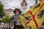 05.07.2026,  Frundsbergfest Mindelheim 2026, Historisches-Fest im Unterallgäu mit tausenden Mitwirkenden. Die Kreisstadt Mindelheim kehrt für eine Woche ins Mittelalter zurück um ihre historische Geschichte zu feiern. Historischer Festzug am Sonntag 5.7.2026 durch die Maximilianstrasse,  