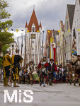 05.07.2026,  Frundsbergfest Mindelheim 2026, Historisches-Fest im Unterallgäu mit tausenden Mitwirkenden. Die Kreisstadt Mindelheim kehrt für eine Woche ins Mittelalter zurück um ihre historische Geschichte zu feiern. Historischer Festzug am Sonntag 5.7.2026 durch die Maximilianstrasse,  