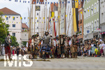 05.07.2026,  Frundsbergfest Mindelheim 2026, Historisches-Fest im Unterallgäu mit tausenden Mitwirkenden. Die Kreisstadt Mindelheim kehrt für eine Woche ins Mittelalter zurück um ihre historische Geschichte zu feiern. Historischer Festzug am Sonntag 5.7.2026 durch die Maximilianstrasse,  