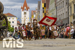 05.07.2026,  Frundsbergfest Mindelheim 2026, Historisches-Fest im Unterallgäu mit tausenden Mitwirkenden. Die Kreisstadt Mindelheim kehrt für eine Woche ins Mittelalter zurück um ihre historische Geschichte zu feiern. Historischer Festzug am Sonntag 5.7.2026 durch die Maximilianstrasse,  