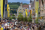 05.07.2026,  Frundsbergfest Mindelheim 2026, Historisches-Fest im Unterallgäu mit tausenden Mitwirkenden. Die Kreisstadt Mindelheim kehrt für eine Woche ins Mittelalter zurück um ihre historische Geschichte zu feiern. Historischer Festzug am Sonntag 5.7.2026 durch die Maximilianstrasse,  