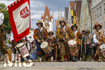 05.07.2026,  Frundsbergfest Mindelheim 2026, Historisches-Fest im Unterallgäu mit tausenden Mitwirkenden. Die Kreisstadt Mindelheim kehrt für eine Woche ins Mittelalter zurück um ihre historische Geschichte zu feiern. Historischer Festzug am Sonntag 5.7.2026 durch die Maximilianstrasse,  