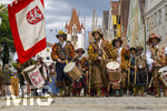 05.07.2026,  Frundsbergfest Mindelheim 2026, Historisches-Fest im Unterallgäu mit tausenden Mitwirkenden. Die Kreisstadt Mindelheim kehrt für eine Woche ins Mittelalter zurück um ihre historische Geschichte zu feiern. Historischer Festzug am Sonntag 5.7.2026 durch die Maximilianstrasse,  
