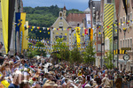 05.07.2026,  Frundsbergfest Mindelheim 2026, Historisches-Fest im Unterallgäu mit tausenden Mitwirkenden. Die Kreisstadt Mindelheim kehrt für eine Woche ins Mittelalter zurück um ihre historische Geschichte zu feiern. Historischer Festzug am Sonntag 5.7.2026 durch die Maximilianstrasse,  