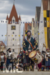 05.07.2026,  Frundsbergfest Mindelheim 2026, Historisches-Fest im Unterallgäu mit tausenden Mitwirkenden. Die Kreisstadt Mindelheim kehrt für eine Woche ins Mittelalter zurück um ihre historische Geschichte zu feiern. Historischer Festzug am Sonntag 5.7.2026 durch die Maximilianstrasse,  
