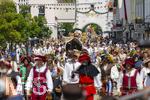 05.07.2026,  Frundsbergfest Mindelheim 2026, Historisches-Fest im Unterallgäu mit tausenden Mitwirkenden. Die Kreisstadt Mindelheim kehrt für eine Woche ins Mittelalter zurück um ihre historische Geschichte zu feiern. Historischer Festzug am Sonntag 5.7.2026 durch die Maximilianstrasse,  