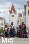 05.07.2026,  Frundsbergfest Mindelheim 2026, Historisches-Fest im Unterallgäu mit tausenden Mitwirkenden. Die Kreisstadt Mindelheim kehrt für eine Woche ins Mittelalter zurück um ihre historische Geschichte zu feiern. Historischer Festzug am Sonntag 5.7.2026 durch die Maximilianstrasse,  