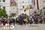 05.07.2026,  Frundsbergfest Mindelheim 2026, Historisches-Fest im Unterallgäu mit tausenden Mitwirkenden. Die Kreisstadt Mindelheim kehrt für eine Woche ins Mittelalter zurück um ihre historische Geschichte zu feiern. Historischer Festzug am Sonntag 5.7.2026 durch die Maximilianstrasse,  
