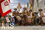 05.07.2026,  Frundsbergfest Mindelheim 2026, Historisches-Fest im Unterallgäu mit tausenden Mitwirkenden. Die Kreisstadt Mindelheim kehrt für eine Woche ins Mittelalter zurück um ihre historische Geschichte zu feiern. Historischer Festzug am Sonntag 5.7.2026 durch die Maximilianstrasse,  
