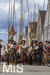 05.07.2026,  Frundsbergfest Mindelheim 2026, Historisches-Fest im Unterallgäu mit tausenden Mitwirkenden. Die Kreisstadt Mindelheim kehrt für eine Woche ins Mittelalter zurück um ihre historische Geschichte zu feiern. Historischer Festzug am Sonntag 5.7.2026 durch die Maximilianstrasse,  