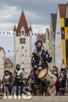 05.07.2026,  Frundsbergfest Mindelheim 2026, Historisches-Fest im Unterallgäu mit tausenden Mitwirkenden. Die Kreisstadt Mindelheim kehrt für eine Woche ins Mittelalter zurück um ihre historische Geschichte zu feiern. Historischer Festzug am Sonntag 5.7.2026 durch die Maximilianstrasse,  