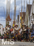05.07.2026,  Frundsbergfest Mindelheim 2026, Historisches-Fest im Unterallgäu mit tausenden Mitwirkenden. Die Kreisstadt Mindelheim kehrt für eine Woche ins Mittelalter zurück um ihre historische Geschichte zu feiern. Historischer Festzug am Sonntag 5.7.2026 durch die Maximilianstrasse,  