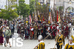 05.07.2026,  Frundsbergfest Mindelheim 2026, Historisches-Fest im Unterallgäu mit tausenden Mitwirkenden. Die Kreisstadt Mindelheim kehrt für eine Woche ins Mittelalter zurück um ihre historische Geschichte zu feiern. Historischer Festzug am Sonntag 5.7.2026 durch die Maximilianstrasse,  