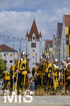 05.07.2026,  Frundsbergfest Mindelheim 2026, Historisches-Fest im Unterallgäu mit tausenden Mitwirkenden. Die Kreisstadt Mindelheim kehrt für eine Woche ins Mittelalter zurück um ihre historische Geschichte zu feiern. Historischer Festzug am Sonntag 5.7.2026 durch die Maximilianstrasse,  