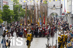 05.07.2026,  Frundsbergfest Mindelheim 2026, Historisches-Fest im Unterallgäu mit tausenden Mitwirkenden. Die Kreisstadt Mindelheim kehrt für eine Woche ins Mittelalter zurück um ihre historische Geschichte zu feiern. Historischer Festzug am Sonntag 5.7.2026 durch die Maximilianstrasse,  