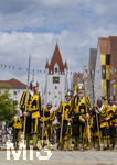 05.07.2026,  Frundsbergfest Mindelheim 2026, Historisches-Fest im Unterallgäu mit tausenden Mitwirkenden. Die Kreisstadt Mindelheim kehrt für eine Woche ins Mittelalter zurück um ihre historische Geschichte zu feiern. Historischer Festzug am Sonntag 5.7.2026 durch die Maximilianstrasse,  