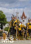 05.07.2026,  Frundsbergfest Mindelheim 2026, Historisches-Fest im Unterallgäu mit tausenden Mitwirkenden. Die Kreisstadt Mindelheim kehrt für eine Woche ins Mittelalter zurück um ihre historische Geschichte zu feiern. Historischer Festzug am Sonntag 5.7.2026 durch die Maximilianstrasse,  