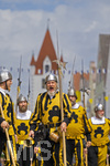05.07.2026,  Frundsbergfest Mindelheim 2026, Historisches-Fest im Unterallgäu mit tausenden Mitwirkenden. Die Kreisstadt Mindelheim kehrt für eine Woche ins Mittelalter zurück um ihre historische Geschichte zu feiern. Historischer Festzug am Sonntag 5.7.2026 durch die Maximilianstrasse,  