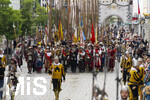 05.07.2026,  Frundsbergfest Mindelheim 2026, Historisches-Fest im Unterallgäu mit tausenden Mitwirkenden. Die Kreisstadt Mindelheim kehrt für eine Woche ins Mittelalter zurück um ihre historische Geschichte zu feiern. Historischer Festzug am Sonntag 5.7.2026 durch die Maximilianstrasse,  