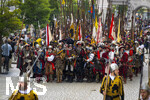 05.07.2026,  Frundsbergfest Mindelheim 2026, Historisches-Fest im Unterallgäu mit tausenden Mitwirkenden. Die Kreisstadt Mindelheim kehrt für eine Woche ins Mittelalter zurück um ihre historische Geschichte zu feiern. Historischer Festzug am Sonntag 5.7.2026 durch die Maximilianstrasse,  