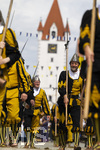 05.07.2026,  Frundsbergfest Mindelheim 2026, Historisches-Fest im Unterallgäu mit tausenden Mitwirkenden. Die Kreisstadt Mindelheim kehrt für eine Woche ins Mittelalter zurück um ihre historische Geschichte zu feiern. Historischer Festzug am Sonntag 5.7.2026 durch die Maximilianstrasse,  