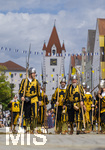 05.07.2026,  Frundsbergfest Mindelheim 2026, Historisches-Fest im Unterallgäu mit tausenden Mitwirkenden. Die Kreisstadt Mindelheim kehrt für eine Woche ins Mittelalter zurück um ihre historische Geschichte zu feiern. Historischer Festzug am Sonntag 5.7.2026 durch die Maximilianstrasse,  