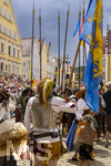 05.07.2026,  Frundsbergfest Mindelheim 2026, Historisches-Fest im Unterallgäu mit tausenden Mitwirkenden. Die Kreisstadt Mindelheim kehrt für eine Woche ins Mittelalter zurück um ihre historische Geschichte zu feiern. Historischer Festzug am Sonntag 5.7.2026 durch die Maximilianstrasse,  