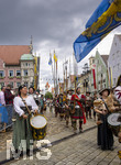 05.07.2026,  Frundsbergfest Mindelheim 2026, Historisches-Fest im Unterallgäu mit tausenden Mitwirkenden. Die Kreisstadt Mindelheim kehrt für eine Woche ins Mittelalter zurück um ihre historische Geschichte zu feiern. Historischer Festzug am Sonntag 5.7.2026 durch die Maximilianstrasse,  