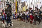05.07.2026,  Frundsbergfest Mindelheim 2026, Historisches-Fest im Unterallgäu mit tausenden Mitwirkenden. Die Kreisstadt Mindelheim kehrt für eine Woche ins Mittelalter zurück um ihre historische Geschichte zu feiern. Historischer Festzug am Sonntag 5.7.2026 durch die Maximilianstrasse,  