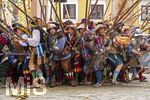 05.07.2026,  Frundsbergfest Mindelheim 2026, Historisches-Fest im Unterallgäu mit tausenden Mitwirkenden. Die Kreisstadt Mindelheim kehrt für eine Woche ins Mittelalter zurück um ihre historische Geschichte zu feiern. Historischer Festzug am Sonntag 5.7.2026 durch die Maximilianstrasse,  