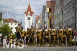 05.07.2026,  Frundsbergfest Mindelheim 2026, Historisches-Fest im Unterallgäu mit tausenden Mitwirkenden. Die Kreisstadt Mindelheim kehrt für eine Woche ins Mittelalter zurück um ihre historische Geschichte zu feiern. Historischer Festzug am Sonntag 5.7.2026 durch die Maximilianstrasse,  